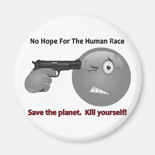 Ingen hoppEmoticonlogotyp Magnet