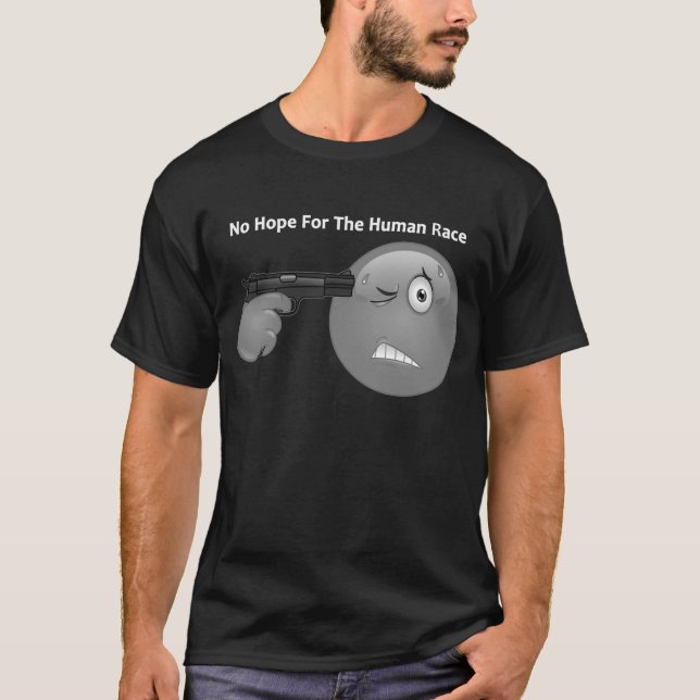 Ingen hopplogotyp ingen ordstävmörk tee shirt (Framsida)