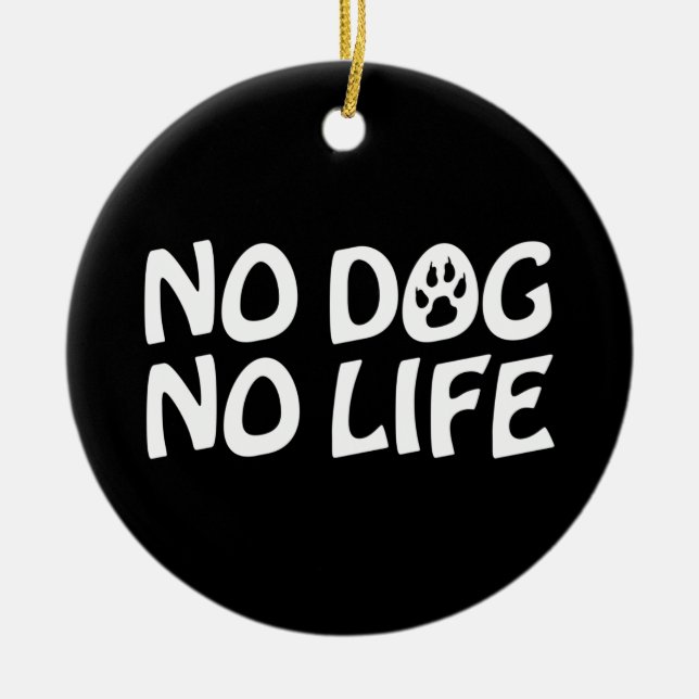 INGEN HUND NO LIFE JULGRANSPRYDNAD KERAMIK (Framsidan)