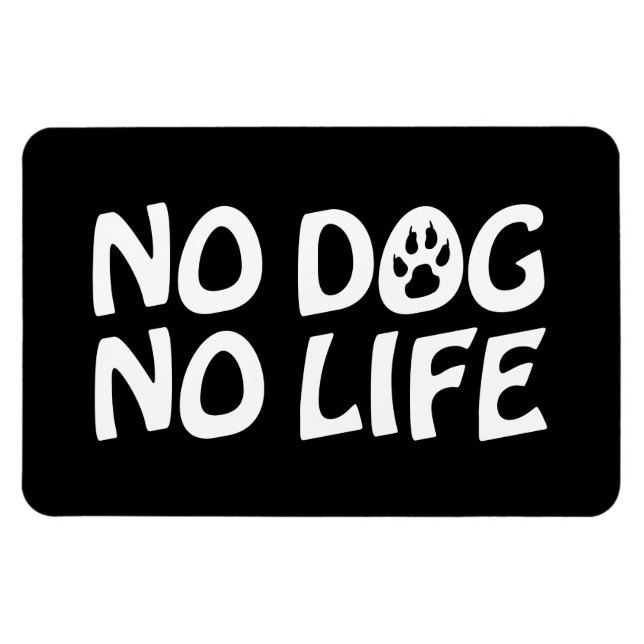 INGEN HUND NO LIFE MAGNET (Horisontell)