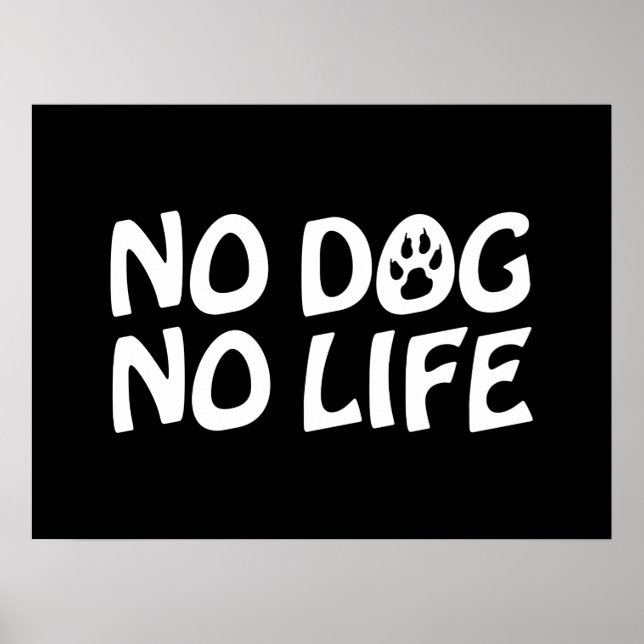INGEN HUND NO LIFE POSTER (Framsidan)