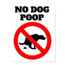 Ingen Hund Poop Modern Simple Message Sign