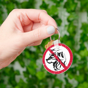 Ingen Hundar-tillåten nyckelkedja Nyckelring