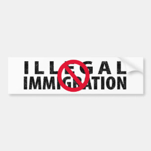 Ingen illegal invandring bildekal