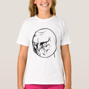 Ingen ilsken ursinneansikteRageface Meme tecknad T-shirt