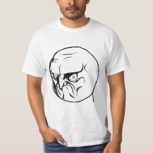 Ingen ilsken ursinneansikteRageface Meme tecknad Tee