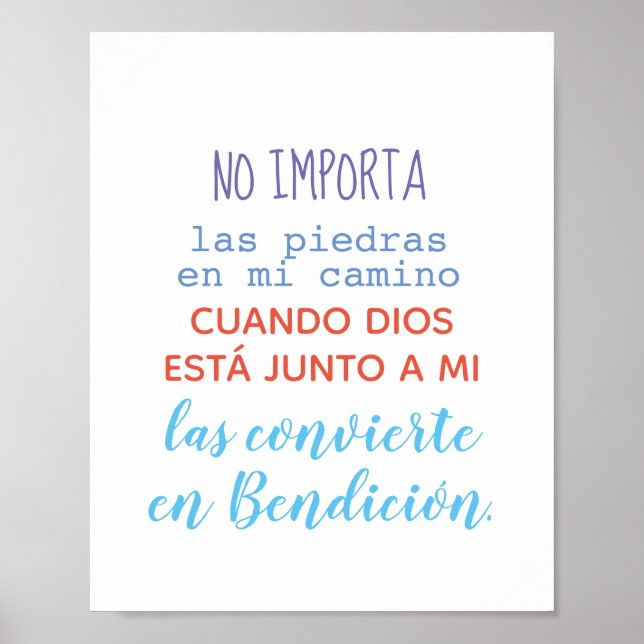 Ingen importa las piedras en mi camino... poster (Framsidan)