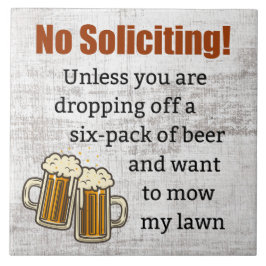 Ingen inbjudan om du inte släpper av öl kakelplatta