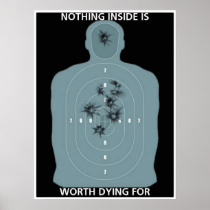 Ingen inkräktning eller våga inkräkta på signalen poster