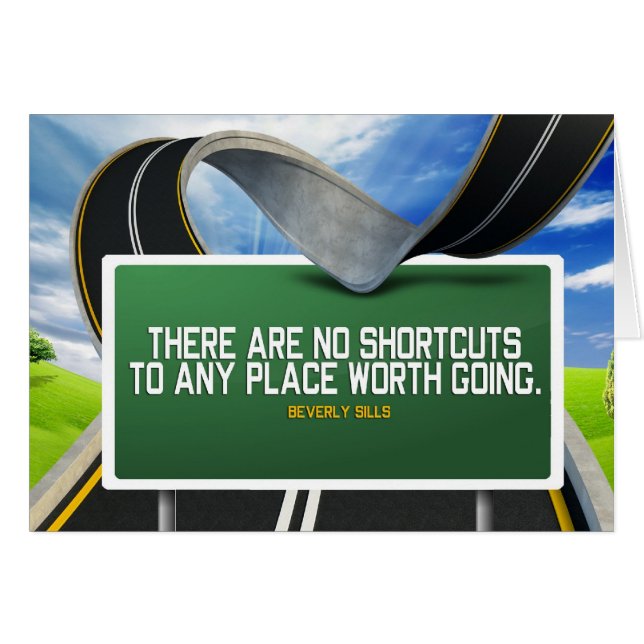 Ingen inspirera hälsning för genvägar noterar hälsningskort (Framsidan Horizontal)
