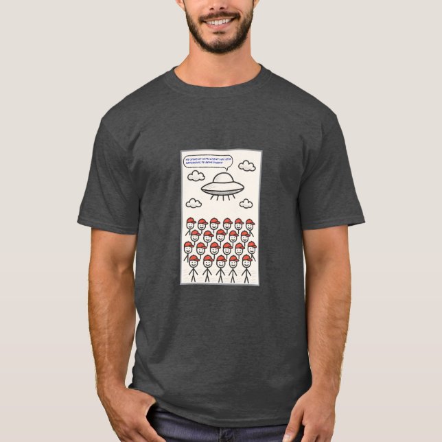 Ingen intelligent livskjorta t shirt (Framsida)