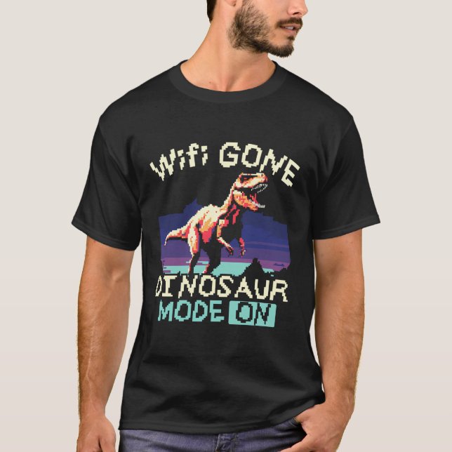 Ingen Internet Dinosaur Älskare Paleontology Prehi T Shirt (Framsida)