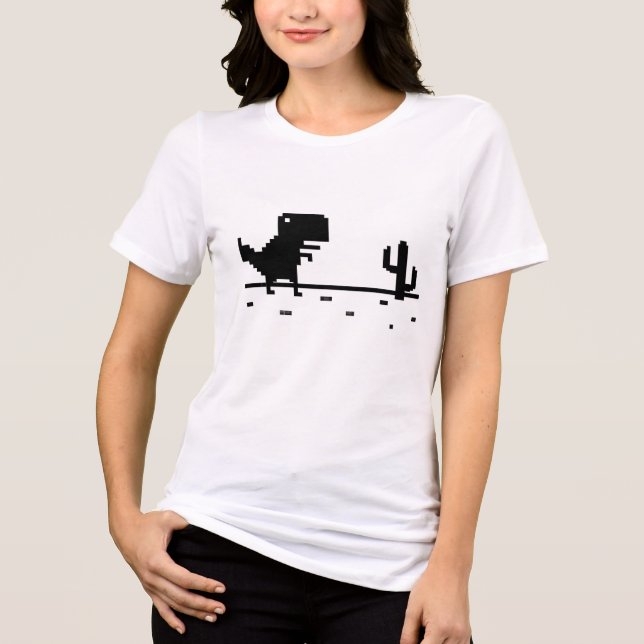 Ingen Internet Dinosaurie T Shirt (Framsida)