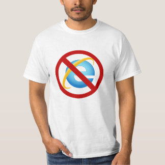 Ingen Internet ExplorerT-tröja (den fasta T-shirt