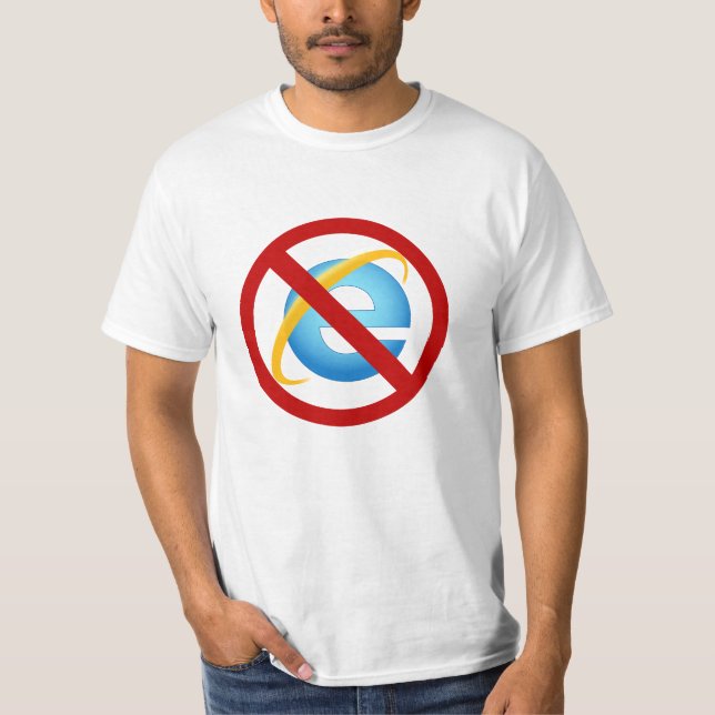 Ingen Internet ExplorerT-tröja (den fasta T-shirt (Framsida)