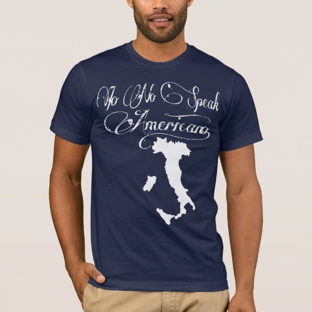 INGEN IO TALAR AMERICANO SONO ITALIANO GIOVANNI T SHIRT (Framsida)