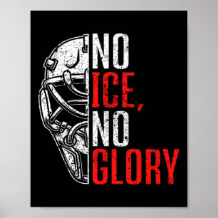 Ingen Is Ingen Ära Rolig Ishockey Poster