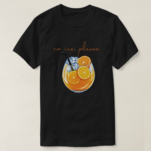 Ingen Is Snälla Dryck Illustration T Shirt (Design framsida)