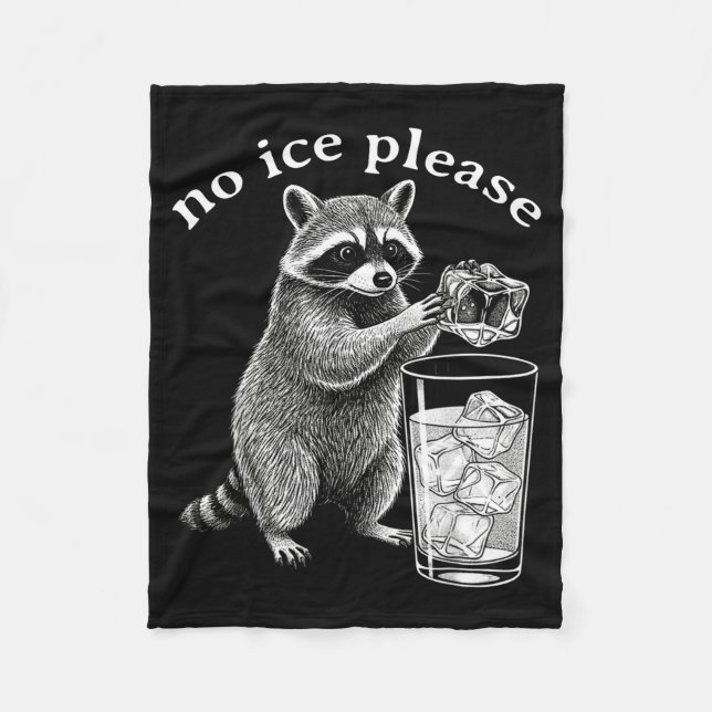 Ingen is tack Funny Raccoon Meme Män Kvinnor _2  Fleecefilt (Framsidan)