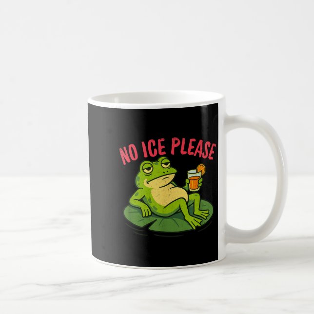 Ingen is tack rolig ointresserad groda meme  kaffemugg (Höger)