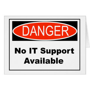Ingen IT-support tillgänglig felsökningssignatur Hälsningskort