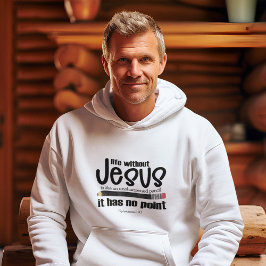 INGEN JESUS? INGEN PUNKT! Christian Faith Quote Ma Hoodie