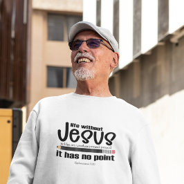 INGEN JESUS? INGEN PUNKT! Christian Faith Quote Ma Lång Ärmad Tröja