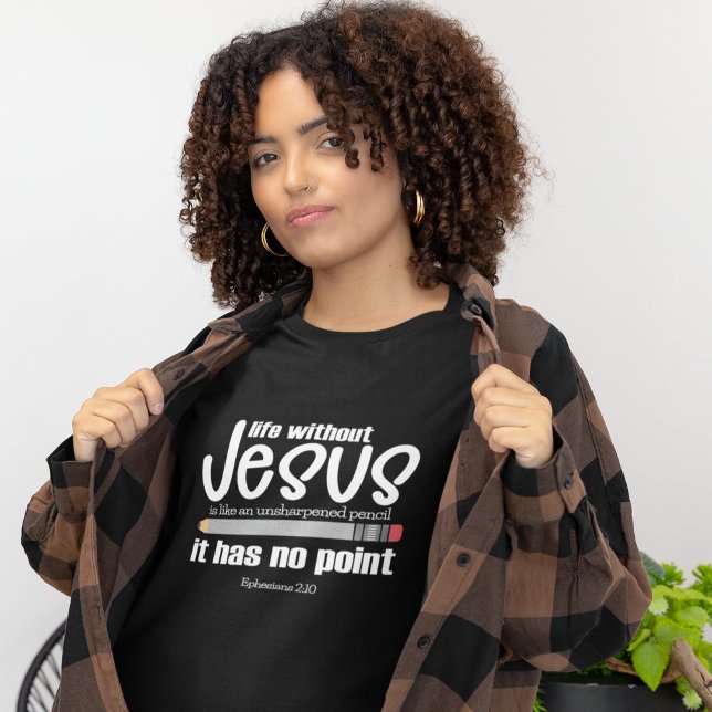 INGEN JESUS? INGEN PUNKT! Christian Faith Quote Wo T Shirt (Skapare uppladdad)