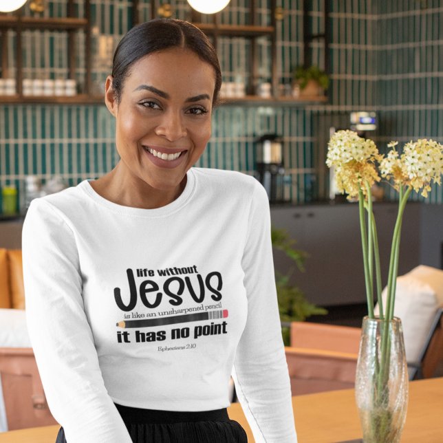 INGEN JESUS? INGEN PUNKT! Christian Women's Långär T Shirt (Skapare uppladdad)