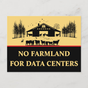 Ingen jordbruksmark för datacenter - Skydda våra g Vykort