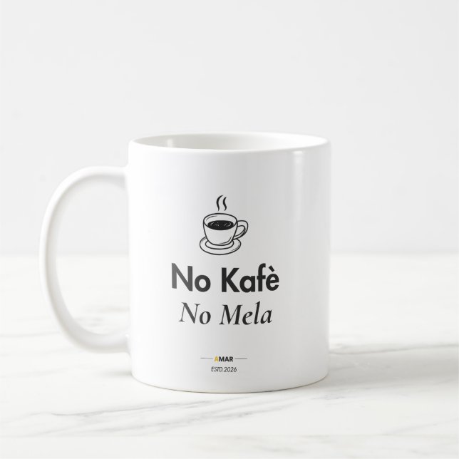 Ingen Kafe Ingen Mela | Maltesisk Kaffemugg | Malt (Vänster)