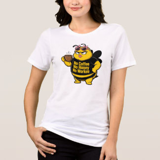 Ingen Kaffe Ingen Honung Inget Arbetar Rosa Glamör T Shirt