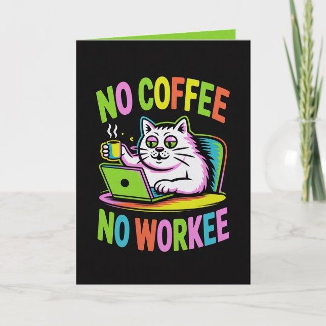 Ingen Kaffe Ingen Jobbar Kort  Rollig Kollega Kaff (Framsida)