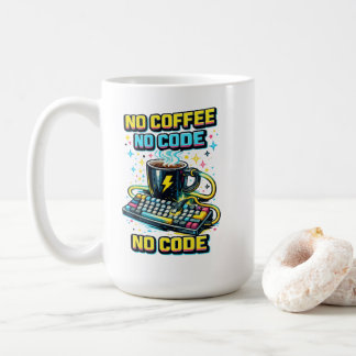 Ingen kaffe, ingen kod kaffemugg