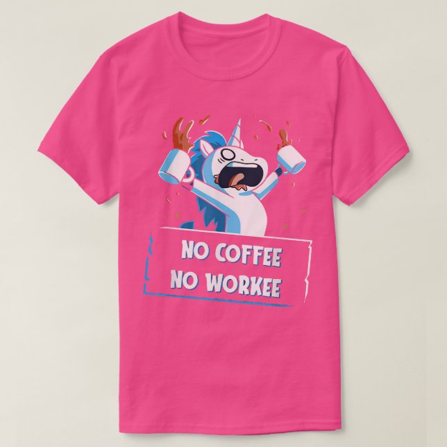 Ingen kaffe, ingen lönkee, fin Unicorn T Shirt (Design framsida)