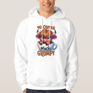 Ingen kaffe Mycket grinig Hoodie