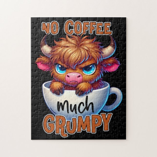 Ingen kaffe Mycket grinig  Pussel (Vertikal)