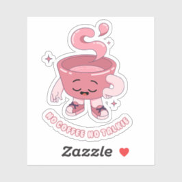 Ingen kaffe nr Talkie Klistermärken