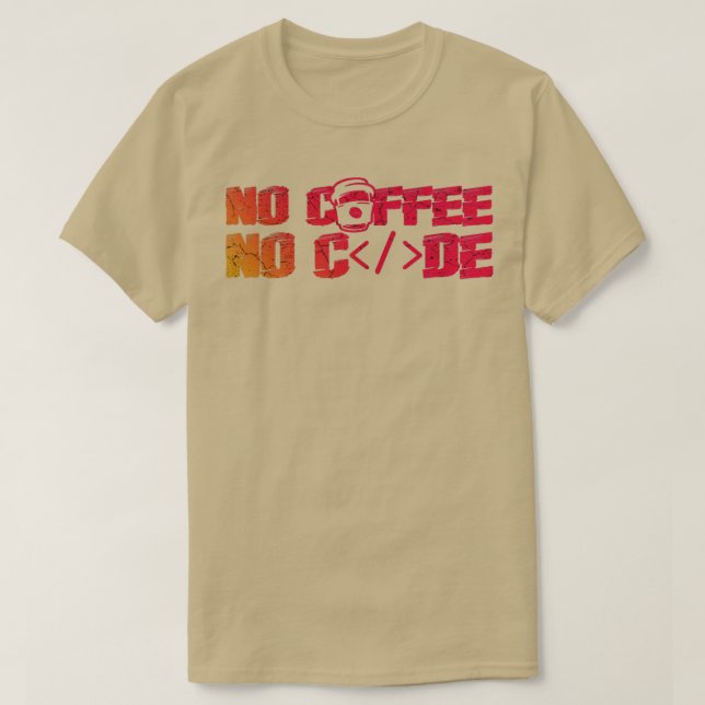 Ingen kaffekod t shirt (Design framsida)