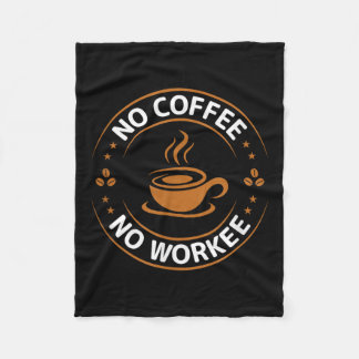 Ingen kaffeproducent utan arbetee Tee Funny Coffee Fleecefilt