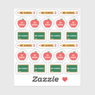 Ingen kalender för skoldagsplanering av dagspårnin klistermärken