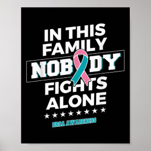 Ingen kämpar mot Ensam Brca-medvetande Poster