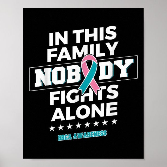 Ingen kämpar mot Ensam Brca-medvetande Poster (Framsidan)