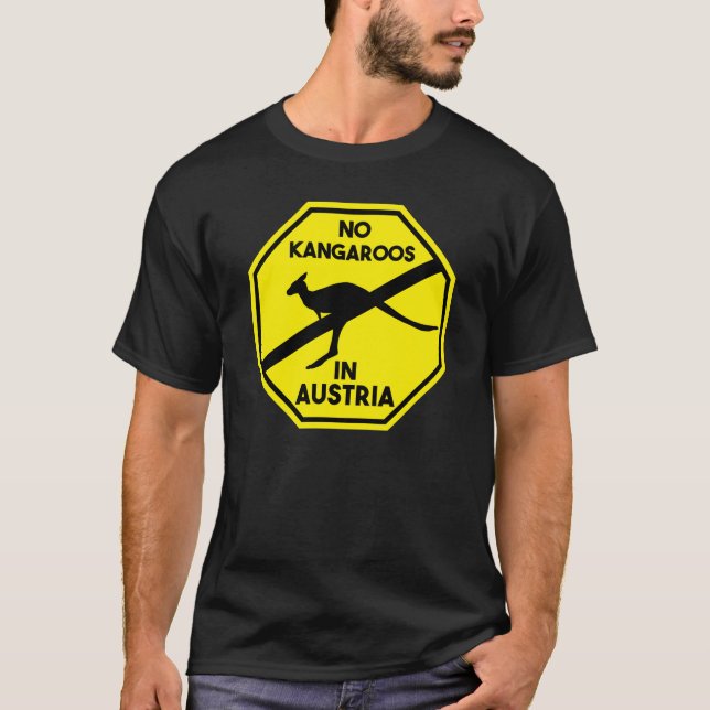Ingen Kangaroos i Australien T Shirt (Framsida)