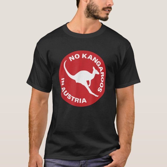 Ingen Kangaroos i Austria Funny Australia T Shirt (Framsida)