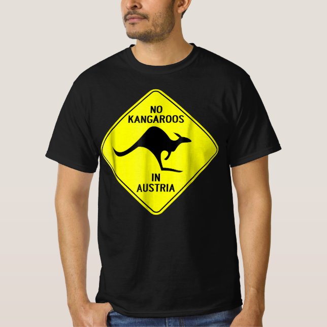 Ingen Kangaroos i Österrike T Shirt (Framsida)