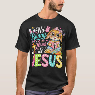 Ingen kanin älskar dig som Jesus Söt kristen T Shirt
