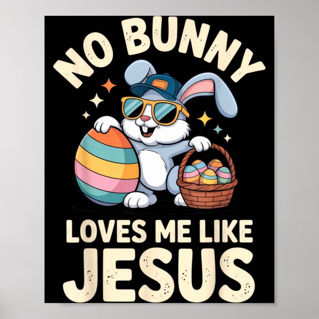 Ingen kanin älskar mig som Jesus Rolig påskkanin f Poster (Framsidan)