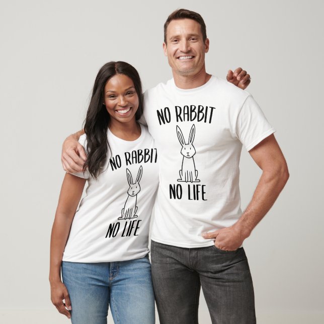 Ingen kanin, inget liv t shirt (Unisex)