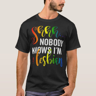 Ingen känner honom till ett Lesbisk Lgbtq-Pride T Shirt